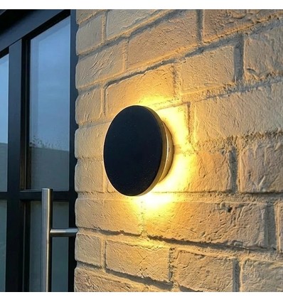 DOME wandlamp 12W - CCT, IP65, zwart