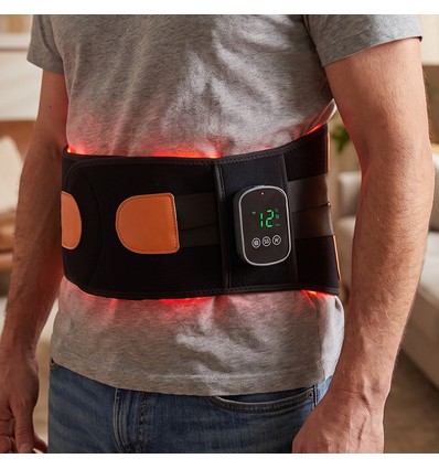 Lichttherapie riem met warmte voor heup en rug - Infrarood, 25x120cm, 10W, met batterij