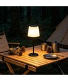 Oplaadbare RGBW LED tafellamp met zonnecel - Wit, afstandsbediening