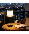 Oplaadbare RGBW LED tafellamp met zonnecel - Wit, afstandsbediening
