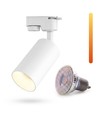 Dim to warm GU10 railspot - Inclusief 6W Dimtowarm lamp, Wit, 1-fase, 1F2W
