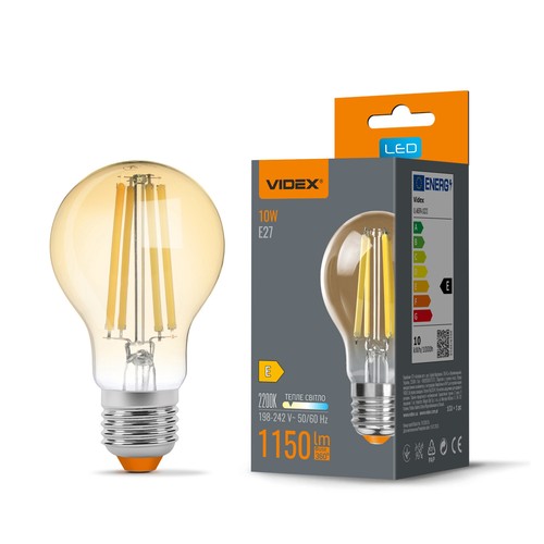 E27 10W LED filament lamp - A60, extra extra warm wit, brons glas
