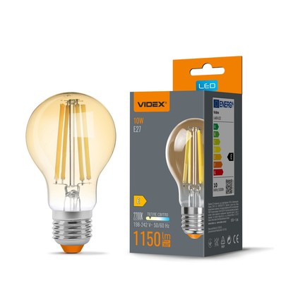 E27 10W LED filament lamp - A60, extra extra warm wit, brons glas