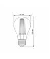 E27 10W LED filament lamp - A60, extra extra warm wit, brons glas