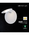 V-Tac 6W LED wandlamp - CREE chip, wit, IP20, 6 jaar garantie, draaibaar