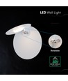 V-Tac 6W LED wandlamp - CREE chip, wit, IP20, 6 jaar garantie, draaibaar