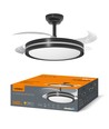 Plafondlamp met verborgen ventilator - RA90, CCT, 60W, zwart
