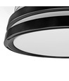 Plafondlamp met verborgen ventilator - RA90, CCT, 60W, zwart