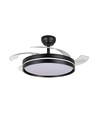 Plafondlamp met verborgen ventilator - RA90, CCT, 60W, zwart