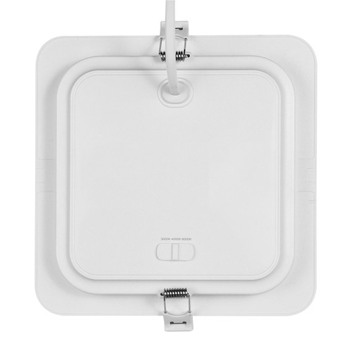 18W Dure 3 vierkante LED plafondlamp - CCT, IP54, 17x17 cm, witte rand, 110 graden
