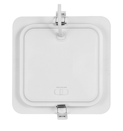 18W Dure 3 vierkante LED plafondlamp - CCT, IP54, 17x17 cm, witte rand, 110 graden