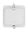 18W Dure 3 vierkante LED plafondlamp - CCT, IP54, 17x17 cm, witte rand, 110 graden