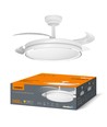 Plafondlamp met verborgen ventilator - RA90, CCT, 60W, wit