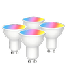 4x GU10 5W Smart Home LED-lamp - Bluetooth, RGB+CCT, Tuya/Smart Life