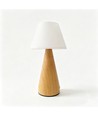Oplaadbare LED-tafellamp - Hout, touch dimbaar, 3-in-1, IP20 binnen