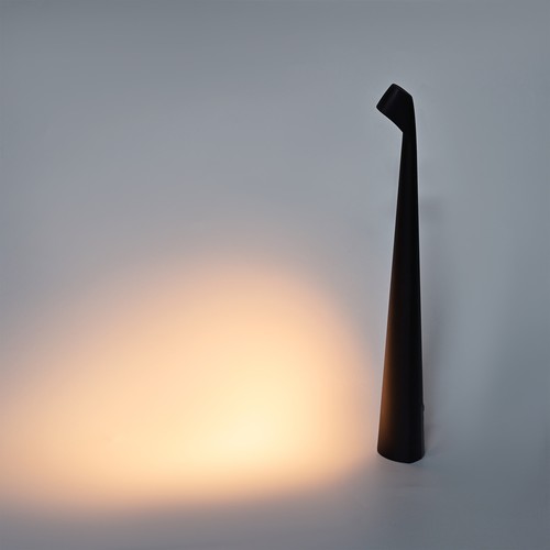 Oplaadbare LED tafellamp binnen/buiten - Zwart, 40cm hoog, 3-staps dimbaar, IP44