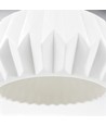 E27 hanglamp keramiek - Wit, 2m snoer, Ø27x23cm, IP20, zonder lichtbron