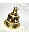 E27 hanglamp keramiek - Wit, 2m snoer, Ø27x23cm, IP20, zonder lichtbron