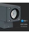 GU10 wandlamp met up/down licht - IP44 buiten, donkergrijs, zonder lichtbron