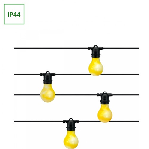10m Solar lichtsnoer Aura - 10xG40, IP44, 2700K, incl. afstandsbediening