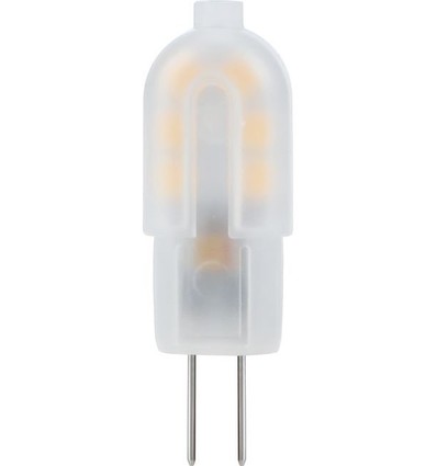 G4 1W LED lamp, 12V - 135lm, mat glas, warm wit