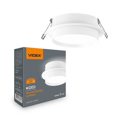 GX53 inbouwspot - Wit, zonder lichtbron