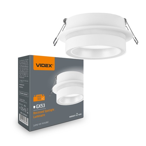 GX53 inbouwspot - Wit, zonder lichtbron