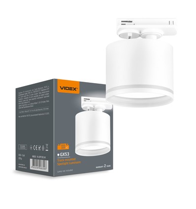 GX53 1-fase railspot - zonder lichtbron, 1F2W