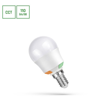 E14 LED kogellamp G45 - 2W/4W/6W - 3-staps CCT - Spectrum LED
