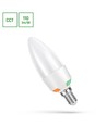 E14 6W LED kaarslamp - C37, CCT, 3-staps watt-instelling, incl. lichtbron