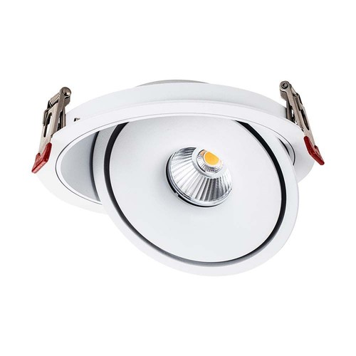 Demo: 30W Ø20 cm inbouwspot RA90 - Zaagmaat: Ø18 cm, Afmetingen: Ø20 cm, CCT - 3 lichtkleuren, 3-in-1, witte rand
