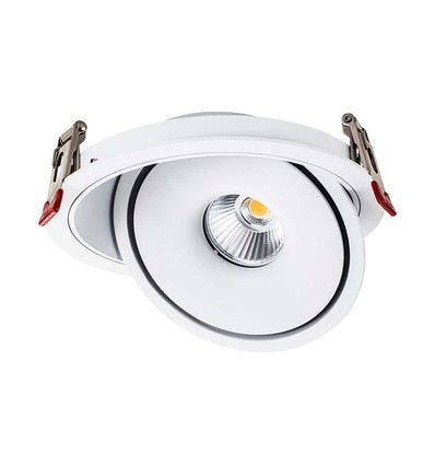 Demo: 30W Ø20 cm inbouwspot RA90 - Zaagmaat: Ø18 cm, Afmetingen: Ø20 cm, CCT - 3 lichtkleuren, 3-in-1, witte rand
