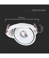 Demo: 30W Ø20 cm inbouwspot RA90 - Zaagmaat: Ø18 cm, Afmetingen: Ø20 cm, CCT - 3 lichtkleuren, 3-in-1, witte rand