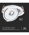 Demo: 30W Ø20 cm inbouwspot RA90 - Zaagmaat: Ø18 cm, Afmetingen: Ø20 cm, CCT - 3 lichtkleuren, 3-in-1, witte rand