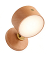 4W Oplaadbare wandlamp - IP20, Rond, Houtlook, 360° draaibaar, incl. lichtbron