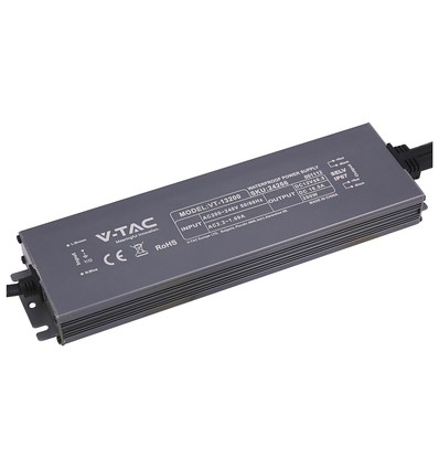 200W / 12V DC voeding voor LED strips - 16.6A, IP67 waterdicht