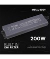 200W / 12V DC voeding voor LED strips - 16.6A, IP67 waterdicht