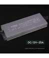 300W / 12V DC Voeding voor LED strips - 25A, IP67 Waterdicht