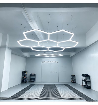 240W RA95 Hexagon LED 7 vlakken complete set - Incl. stroomaansluiting
