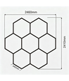 240W RA95 Hexagon LED 7 vlakken complete set - Incl. stroomaansluiting