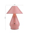 Oplaadbare LED tafellamp - Roze, Ø16cm, 21,5cm hoog, touch dimbaar, 3-in-1, IP20 binnen