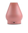 Oplaadbare LED tafellamp - Roze, Ø16cm, 21,5cm hoog, touch dimbaar, 3-in-1, IP20 binnen