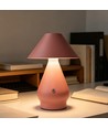 Oplaadbare LED tafellamp - Roze, Ø16cm, 21,5cm hoog, touch dimbaar, 3-in-1, IP20 binnen