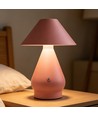Oplaadbare LED tafellamp - Roze, Ø16cm, 21,5cm hoog, touch dimbaar, 3-in-1, IP20 binnen