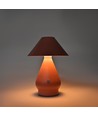 Oplaadbare LED tafellamp - Roze, Ø16cm, 21,5cm hoog, touch dimbaar, 3-in-1, IP20 binnen