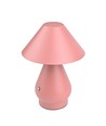 Oplaadbare LED tafellamp - Roze, Ø16cm, 21,5cm hoog, touch dimbaar, 3-in-1, IP20 binnen