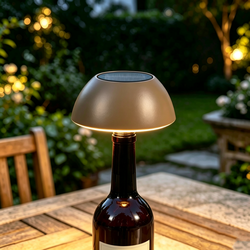 Oplaadbare LED flessenlamp - Koffiekleur, CCT, touch dimbaar, IP54 buiten