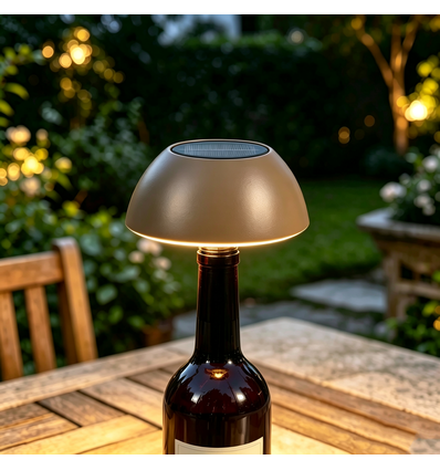 Oplaadbare LED flessenlamp - Koffiekleur, CCT, touch dimbaar, IP54 buiten