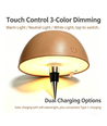 Oplaadbare LED flessenlamp - Koffiekleur, CCT, touch dimbaar, IP54 buiten
