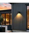 3W CUBIC PRO wandlamp - IP65, zwart, doorlusbaar, verstelbaar, vierkant, buiten, incl. lichtbron